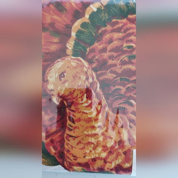 Harvest Oval New In Package Bardwil Thanksgiving Turkey Pumpkin Table Cloth - Picture 6 of 8